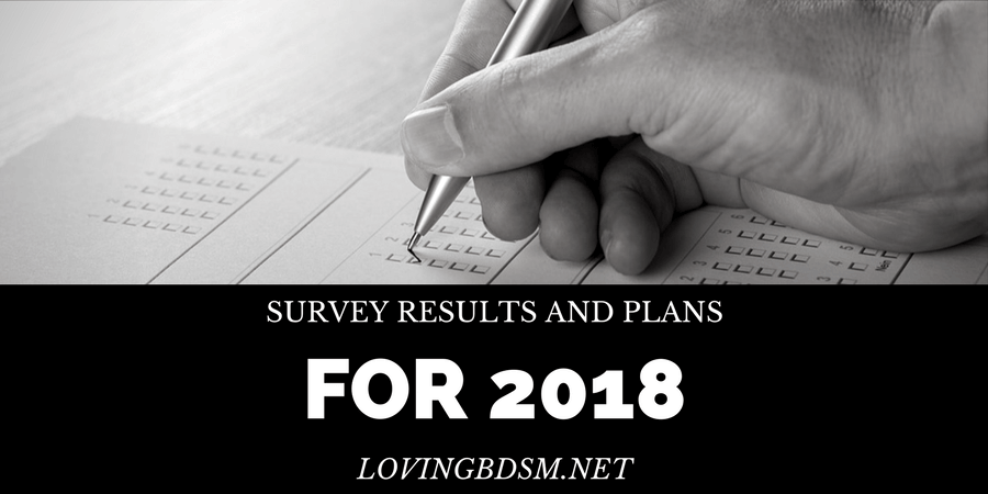 results are in for Loving BDSM survey and we've made plans for 2018