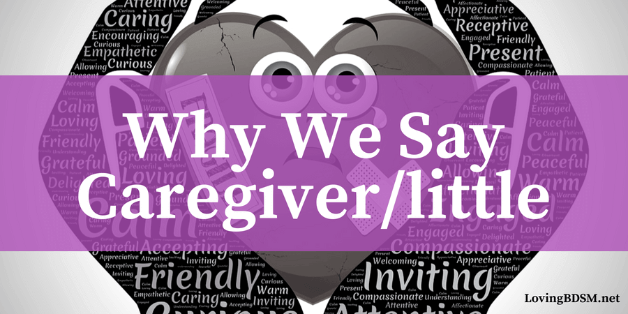 Saying Caregiver/little instead of DD/lg