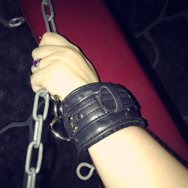 Left cuff on Kayla Lords