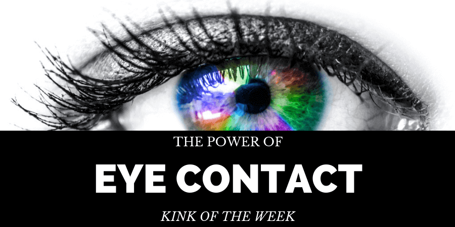 eye with multi-colored iris as a symbol of the power of eye contact