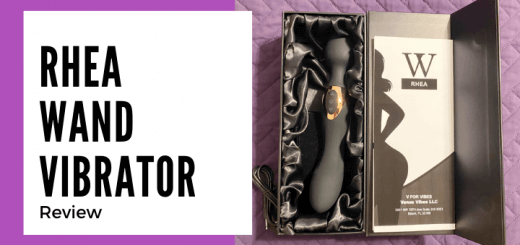 rhea wand vibrator review with image of rhea in the box
